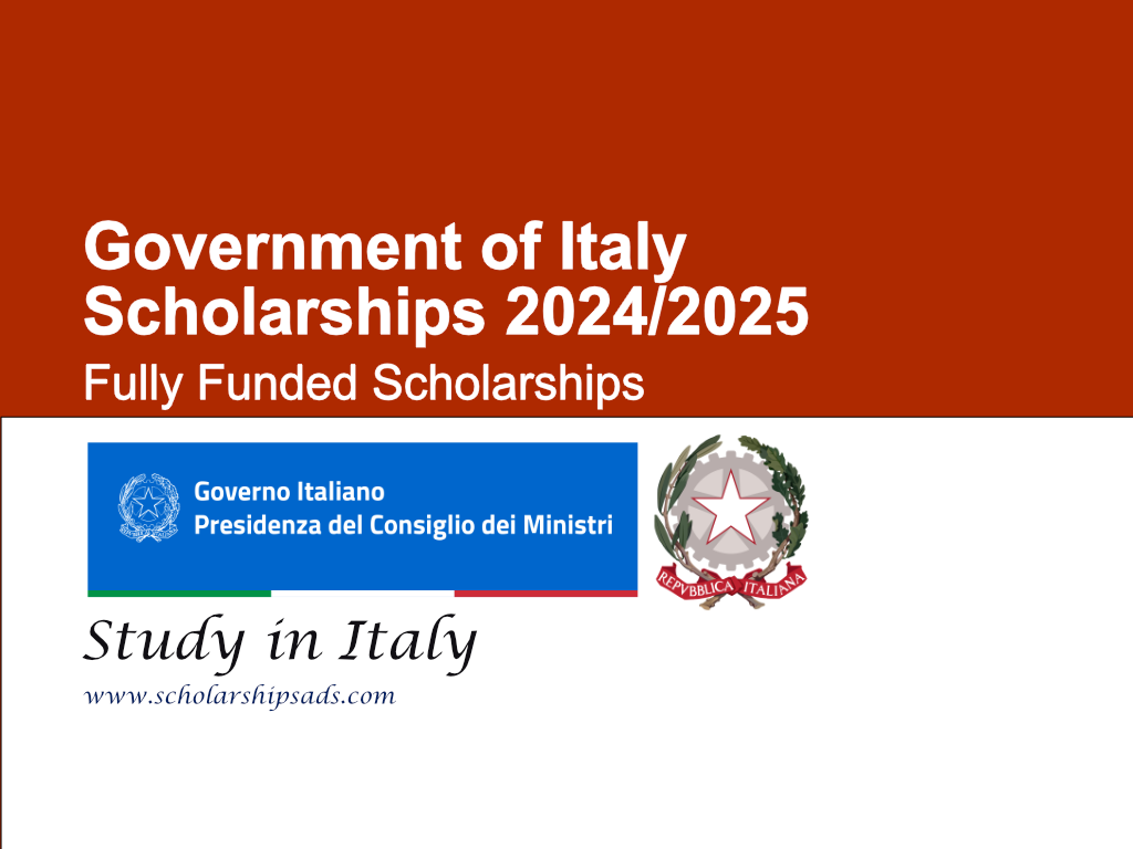 Government of Italy Scholarships 2024 for International Students (Fully